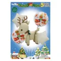 Kerstballon set met rendier en Kerstman aluminium folieballonnen voor feestdecoratie. - 3D Kerstrendier / 5-delige set