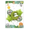 Jungle theme animal aluminum foil balloon 5-piece set birthday party decoration supplies - Large Animal Crocodile / Five-Piece Set