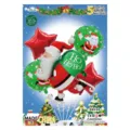 Kerst ballon set folie kerstman sterren ballonnen feest decoratie benodigdheden - Kerstman op Slee / 5-delige set