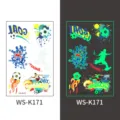 Luminous football temporary tattoo sticker, waterproof glow in the dark fan club body art. - Soccer Tattoo Sticker (WS-K171)