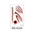 Halloween temporäres Tattoo Aufkleber wasserdicht blutige Narbe Wunde Horror Party Zubehör - Blutflecken und Einschusslöcher (WS-K194) / 120*76mm