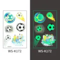 Luminous soccer temporary tattoo sticker waterproof glow in dark football fan face decals - Soccer Tattoo Sticker (WS-K172)