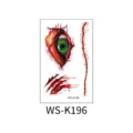 Halloween temporäres wasserdichtes Tattoo Aufkleber Narbe Horror Aufkleber Party Dekor - Zerbissene Augapfelkratzer (WS-K196) / 120*76mm