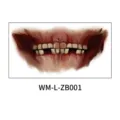 Halloween Horror Mouth Temporary Tattoo Sticker Spooky Lip Decal for Party DIY Costume - Horror Fissure Style (WM-L-ZB001)