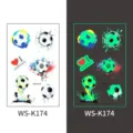 Luminous soccer temporary tattoo sticker waterproof football club fan body art variant - Soccer Tattoo Sticker (WS-K174)