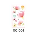 Watercolor floral temporary tattoo sticker, fresh cherry blossom design, model SC-006. - SC-006 / 96x172mm