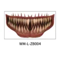 Halloween scary monster mouth temporary tattoo sticker for party dress up lip DIY decoration - Monster Fangs Style (WM-L-ZB004)