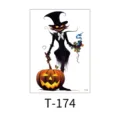 Waterproof Halloween temporary tattoo sticker dark pumpkin gentleman scarecrow sticker art - Pumpkin Gentleman Scarecrow (T-174)