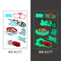 Glow in the dark football temporary tattoo sticker waterproof sport fan face decal WS-K177 - Soccer Tattoo Sticker (WS-K177)