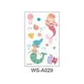 Kids Cartoon Mermaid Temporary Tattoo Stickers Waterproof Cute Sea Animal Reward Decals Sheet - Mermaid Series (WS-A029) / 120*76mm