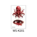 Halloween temporäres Tattoo Aufkleber blutiger Oktopus Auge realistischer wasserdicht. - Blutplasma-Oktopusauge (WS-K201) / 120*76mm