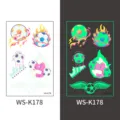 Luminous soccer temporary tattoo sticker waterproof football fans club face sticker variant - Soccer Tattoo Sticker (WS-K178)