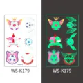 Luminous football temporary tattoo sticker waterproof soccer fan sports party body art - Soccer Tattoo Sticker (WS-K179)