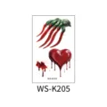 Halloween temporäre Tattoo Aufkleber blutiges Herz Zombie Hand Grusel wasserdicht 1Stk - Zombie-Handabdrücke und blutiges Herz (WS-K205) / 120*76mm