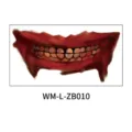 Halloween horror boca grande pegatina de tatuaje temporal fiesta labio decoración DIY - Boca Sangrienta Realista (WM-L-ZB010)