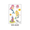 Bambini cartone animato sirena tatuaggio temporaneo adesivo carino rosa principessa impermeabile - Serie Sirena (WS-A030) / 120*76mm