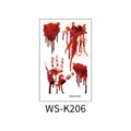 Halloween blutige temporäre Tattoos Aufkleber wasserdicht gruselige Wunde Narbe Handabdruck. - Spritzendes Blut und blutige Handabdrücke (WS-K206) / 120*76mm