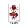 Halloween temporäre Tattoos blutiger Totenkopf Spinne Horror wasserdichte Aufkleber - Skelettspinnen und blutige Handflächen (WS-K208) / 120*76mm