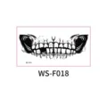 Halloween boca aterradora tatuaje temporal pegatina maquillaje labios fiesta bricolaje WS-F018 - Colmillos Aterradores Boca Grande (WS-F018) / 130x70mm