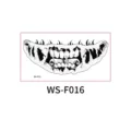 Halloween aterrador boca tatuaje temporal pegatina fiesta labios decoracion sticker - Boca Grande con Dientes Afilados Desgarrada (WS-F016) / 130x70mm