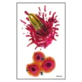 Halloween temporäres Tattoo-Aufkleber mit realistischem blutigem Einschussloch und Spinnen. - Einschusslöcher und Spinnenblutflecken (WS-K01) / 120*76mm