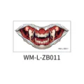Halloween horror monstruo boca tatuaje pegatina aterrador labio fiesta decoracion - Fisura de Monstruo de Carne (WM-L-ZB011) / 130x70mm