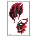 Halloween temporäre Tattoo Aufkleber blutige Schädel Klaue Narbe wasserdichte Party Art - Blutige Krallen Hautriss (WS-K02) / 120*76mm