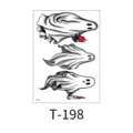 Halloween ghost temporary tattoo sticker, dark style waterproof body art fake tattoo design. - Ghost Rose Candle (T-198) / 150*210mm (7g/Sheet)