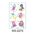 Bambini sirena cartone animato tatuaggi temporanei carini impermeabili rosa principessa adesivi - WS-A275 / Foglio Singolo (120*76mm)