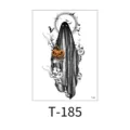 Waterproof Halloween temporary tattoo sticker with spooky ghost and pumpkin design for parties. - Jack-o-Lantern Ghost (T-185) / 150*210mm (7g/Sheet)