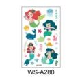 Bambini cartone animato sirena tatuaggio temporaneo adesivi impermeabile festa bimbi - WS-A280 / Foglio Singolo (120*76mm)