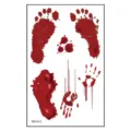 Halloween temporäres Tattoo Aufkleber blutiger Fußabdruck Handabdruck wasserdichter Stil - Blutige Handabdrücke Fußabdrücke (WS-K13) / 120*76mm