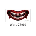 Halloween aterrador boca tatuaje pegatina, labios de monstruo rojo variante de decoración - Estilo de labios rojo sangre (WM-L-ZB016) / 130x70mm