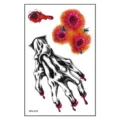 Halloween temporäres Tattoo Aufkleber blutige Skelett Hand Narbe gruselig wasserdicht - Skelett Blutwunde Spinne (WS-K18) / 120*76mm