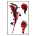Halloween temporäre Tattoos Aufkleber blutige Narbe Horror Wunde Spinne wasserdichtes Design - Würmer Blutlöcher Spinnen (WS-K11) / 120*76mm