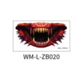 Tatuaje temporal aterrorizante de boca grande de Halloween para fiesta cosplay horror - Estilo de boca sangrienta dentada (WM-L-ZB020) / 130x70mm