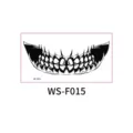 Tatuaje temporal Halloween boca aterradora, dientes terror labio fiesta DIY variante. - Estilo de dientes de esqueleto (WS-F015) / 130x70mm