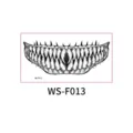 Halloween aterrador boca grande pegatina de tatuaje temporal para labios de bricolaje. - Estilo de boca grande agrietada (WS-F013) / 130x70mm