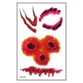 Halloween temporäre wasserdichte Tattoo-Aufkleber realistische blutige Narbe Wunde Bogen - Narbenblutkratzer (WS-K09) / 120*76mm