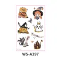 Adhésifs de tatouage temporaire d'Halloween mignons pour enfants, art corporel imperméable. - Halloween WS-A397
