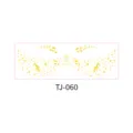 Gold musical note face sticker temporary tattoo for party makeup and festival body art design. - Musical Notes (TJ-060)