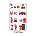Kids firefighter temporary tattoo stickers sheet waterproof cute cartoon fire truck body art decors - Firefighter Style (WS-E004)