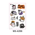 Enfants Halloween autocollants de tatouage temporaire chat mignon fantôme étanche fête - Halloween WS-A398