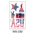 Temporary tattoo sticker Independence Day waterproof face sticker USA flag design SKU - WS-330 Style