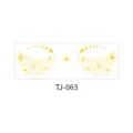 Gold foil face sticker temporary tattoo star universe makeup sticker face jewels sparkle design - Star Burst Dot Matrix (TJ-063)