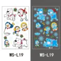 Kids blue luminous tattoo stickers waterproof cartoon polar bear penguin sticker sheet for party. - Christmas Elements Style (WS-L19)