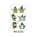 Tatuaggi temporanei glitter San Patrizio per bambini, foglia di trifoglio irlandese - Stile Birra Glitterata del Nano Carino (WS-E101)