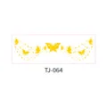 Gold foil butterfly face tattoo sticker, waterproof temporary makeup sticker for women parties. - Golden Butterfly (TJ-064)