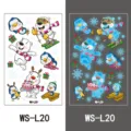 Luminous cartoon animal waterproof temporary tattoo sticker sheet for children fun. - Christmas Elements Style (WS-L20)