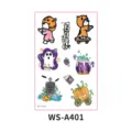 Tatouage temporaire Halloween pour enfants autocollant fantôme citrouille étanche fête - Halloween WS-A401